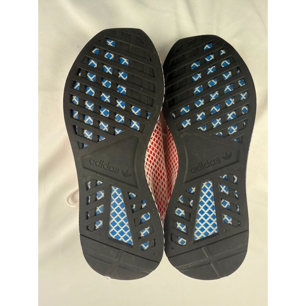 NWOT Size 10 -adidas Deerupt SolarRed Bluebird Men’s Athletic Runner Shoe (CQ262 - Picture 10 of 10